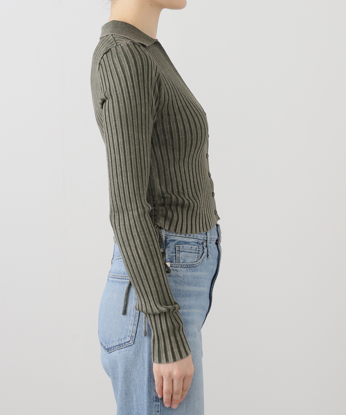 Guess（ゲス）の「GUESS/ゲス GO SHIRRED TIE CARDIGAN（ニット/セーター・レディース・チャコールグレー・SMALL）」の14枚目の写真