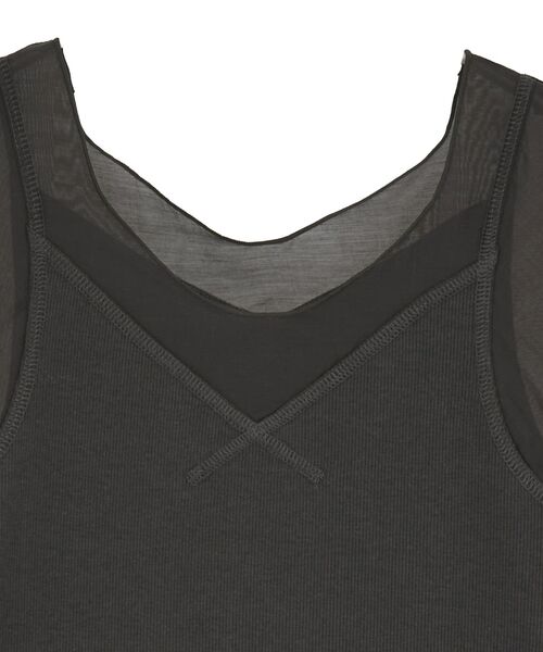 Sugar spoon（シュガースプーン）の「・SUGAR SPOON シアー切替タンクトップⅡ（タンクトップ・レディース・ブラック/オフホワイト/チャコールグレー/ライトグレー・FREE）」の20枚目の写真