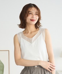 Sugar spoon | ・SUGAR SPOON シアー切替タンクトップⅡ(タンクトップ)