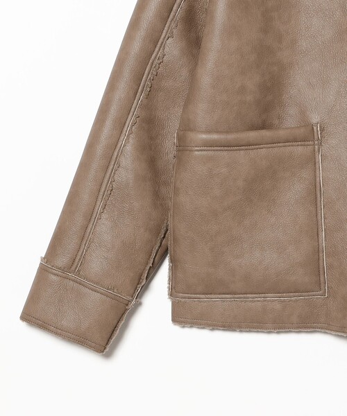 UNIVERSAL OVERALL（ユニバーサルオーバーオール）の「【別注】UNIVERSAL OVERALL / Synthetic leather Jacket（ブルゾン・メンズ・ブラック/ブラウン・MEDIUM/SMALL/LARGE/X-LARGE）」の12枚目の写真