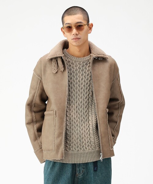 別注】UNIVERSAL OVERALL / Synthetic leather Jacket（ブルゾン