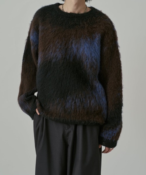 Lui's ルイス グラデーションシャギークルーネックニット グラデーションシャギーニット（ニット/セーター）｜Lui's（ルイス）の