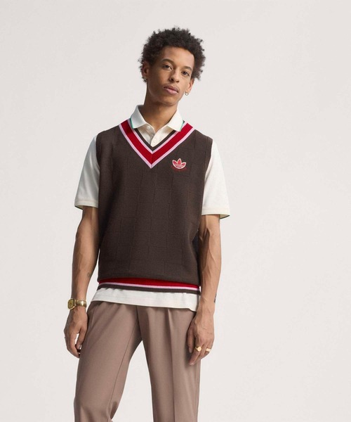 OG ﾁｪｯｸ ﾆｯﾄﾍﾞｽﾄ【adidas Golf/アディダスゴルフ】（ベスト