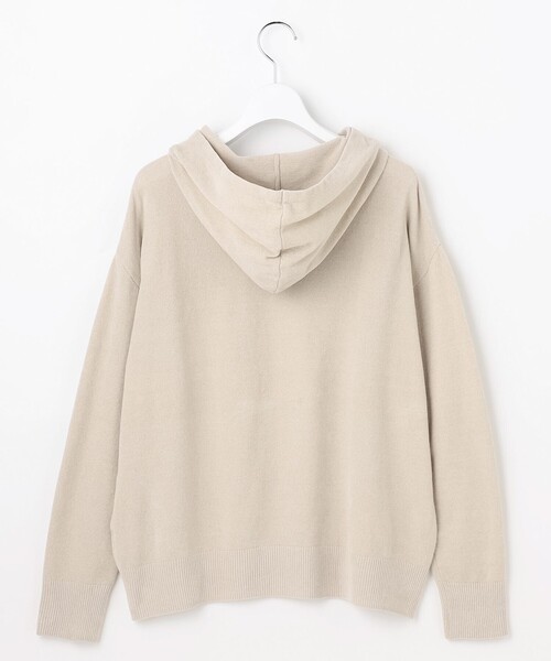 J.PRESS Ladies（J.プレス レディス）の「CHENILLE フーデッド ニット（ニット/セーター・レディース・ベージュ系/ライトグレー系/ブラック系・SMALL）」の15枚目の写真