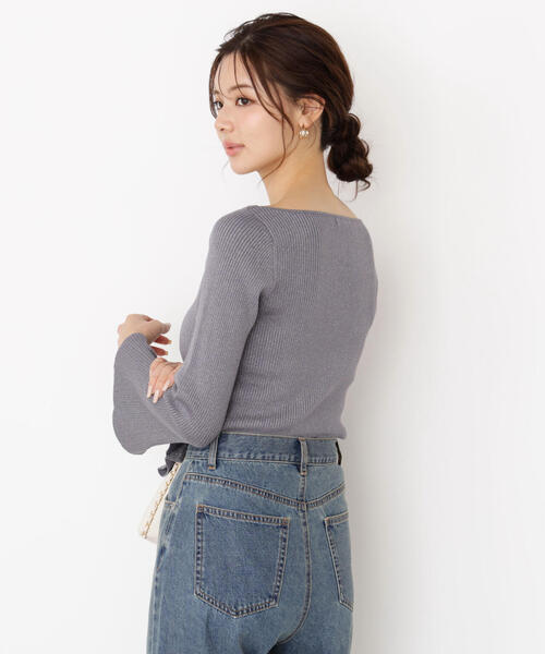 PROPORTION BODY DRESSING(プロポーションボディドレッシング)の「<ハンドウォッシャブル>ニュアンスネックラメリブニット / 1215270916(ニット/セーター・レディース・ベージュ/ダークグレー/ホワイト系その他・SMALL/MEDIUM)」の6枚目の写真