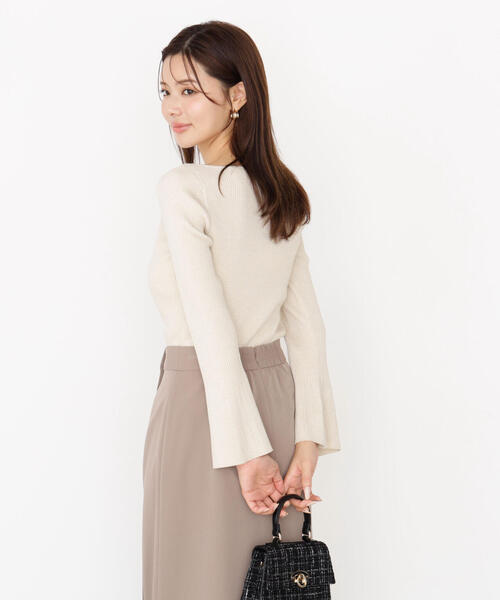 PROPORTION BODY DRESSING(プロポーションボディドレッシング)の「<ハンドウォッシャブル>ニュアンスネックラメリブニット / 1215270916(ニット/セーター・レディース・ベージュ/ダークグレー/ホワイト系その他・SMALL/MEDIUM)」の14枚目の写真