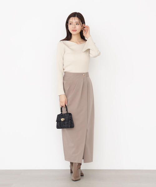 PROPORTION BODY DRESSING(プロポーションボディドレッシング)の「<ハンドウォッシャブル>ニュアンスネックラメリブニット / 1215270916(ニット/セーター・レディース・ベージュ/ダークグレー/ホワイト系その他・SMALL/MEDIUM)」の16枚目の写真