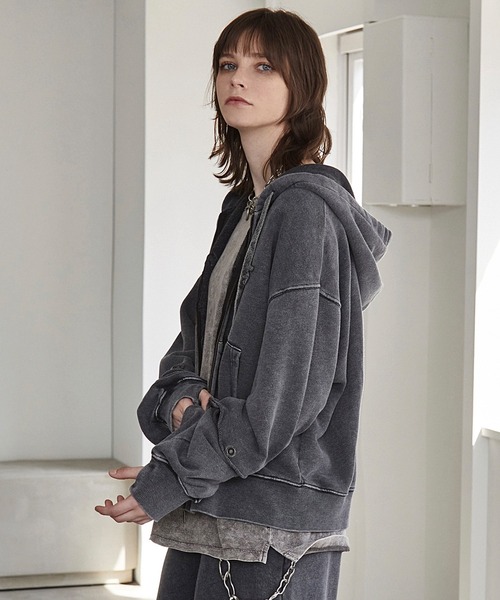 Spielio(Vs[I)́ySpieliozVintage-like detachable sweatshirt hoodie/Be[WCNf^b`uXEFbgp[J[(2WAY)(p[J[)