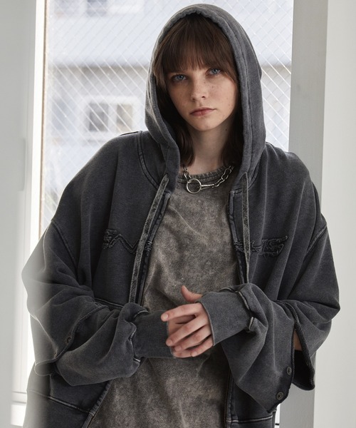 Spielio】Vintage-like detachable sweatshirt hoodie/ヴィンテージ