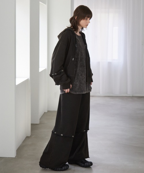 Spielio】Vintage-like detachable sweatshirt hoodie/ヴィンテージ