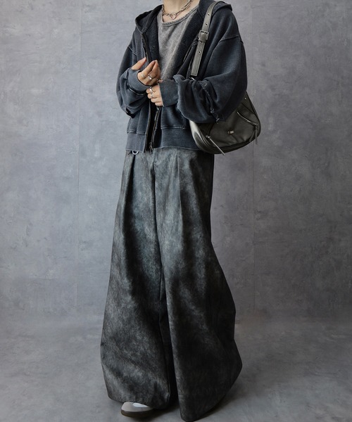 Spielio(シュピーリオ)の「【Spielio】Vintage-like detachable sweatshirt hoodie/ヴィンテージライクデタッチャブルスウェットパーカー(2WAY)(パーカー・メンズ・ブラック/ブラウン/グレー・S/M/L)」の6枚目の写真