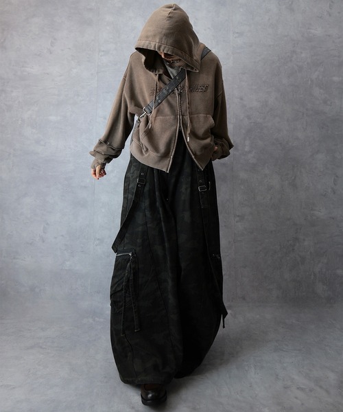 Spielio(シュピーリオ)の「【Spielio】Vintage-like detachable sweatshirt hoodie/ヴィンテージライクデタッチャブルスウェットパーカー(2WAY)(パーカー・メンズ・ブラック/ブラウン/グレー・S/M/L)」の12枚目の写真