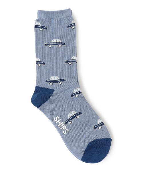 SHIPS（シップス）の「SHIPS KIDS: くるま柄 ソックス（ソックス/靴下・キッズ・ライトグレー/ベージュ/ブルー系その他・LARGE/MEDIUM/X-SMALL/SMALL）」の3枚目の写真