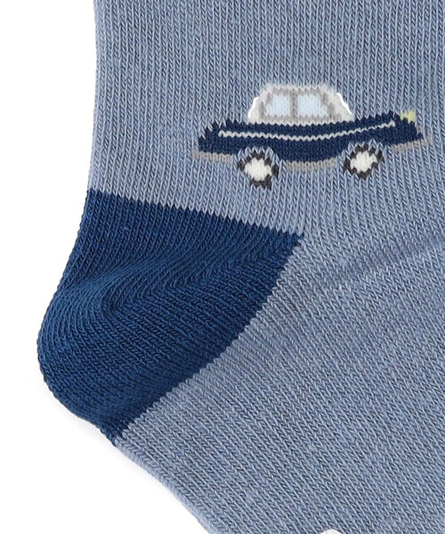SHIPS（シップス）の「SHIPS KIDS: くるま柄 ソックス（ソックス/靴下・キッズ・ライトグレー/ベージュ/ブルー系その他・LARGE/MEDIUM/X-SMALL/SMALL）」の5枚目の写真
