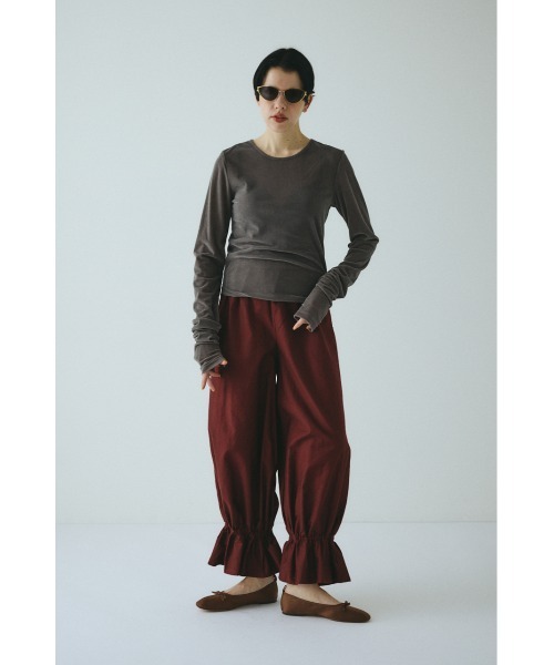 HeRIN.CYE(ヘリンドットサイ)の「Frill hem balloon pants フリルヘムバルーンパンツ(その他パンツ・レディース・マジェンタ/ブラック・36/38)」の1枚目の写真