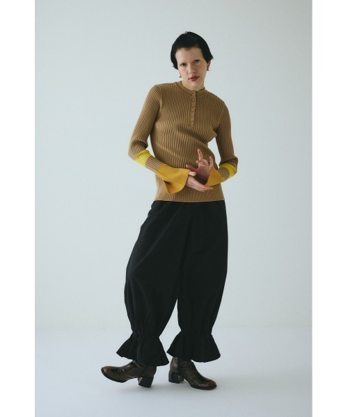 HeRIN.CYE(ヘリンドットサイ)の「Frill hem balloon pants フリルヘムバルーンパンツ(その他パンツ・レディース・マジェンタ/ブラック・36/38)」の14枚目の写真