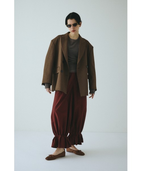 HeRIN.CYE(ヘリンドットサイ)の「Frill hem balloon pants フリルヘムバルーンパンツ(その他パンツ・レディース・マジェンタ/ブラック・36/38)」の3枚目の写真