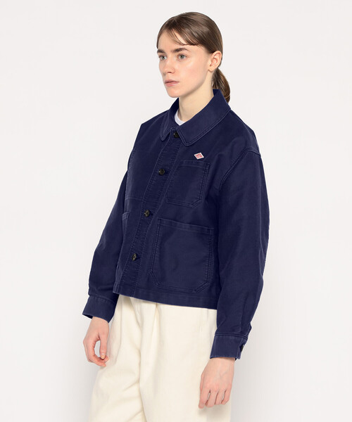 【DANTON】ダントン コットン100% COVERALL JACKET 36 WOMEN'S MOLESKIN WIDE COVERALL JACKET(その他アウター