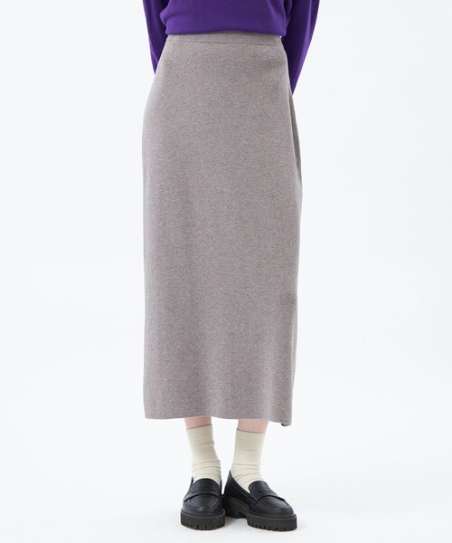 MACKINTOSH PHILOSOPHY（ﾏｯｷﾝﾄｯｼｭ ﾌｨﾛｿﾌｨｰ）の「【WEB&一部店舗限定】ニットスカート（スカート・レディース・チャコールグレー/グレー系その他/ブラック・38）」の3枚目の写真