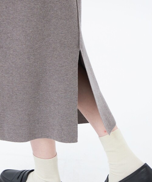 MACKINTOSH PHILOSOPHY（ﾏｯｷﾝﾄｯｼｭ ﾌｨﾛｿﾌｨｰ）の「【WEB&一部店舗限定】ニットスカート（スカート・レディース・チャコールグレー/グレー系その他/ブラック・38）」の10枚目の写真