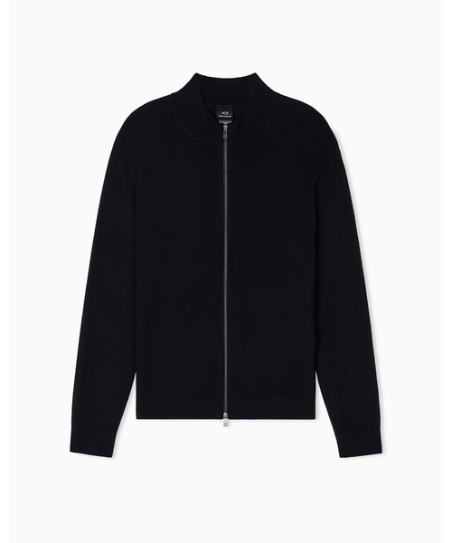 ARMANI EXCHANGE(アルマーニエクスチェンジ)の「【A|X アルマーニ エクスチェンジ】ヴィスコースミックス ジップアップニットカーディガン(カーディガン/ボレロ・メンズ・ブラック・X-SMALL/X-LARGE/LARGE/MEDIUM/SMALL)」の2枚目の写真