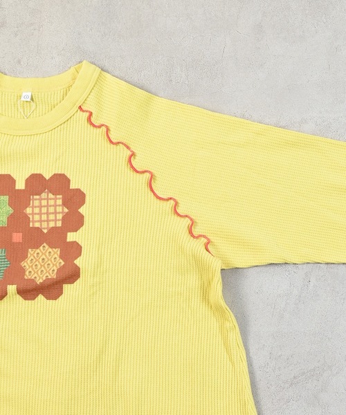 MARKEY'S（マーキーズ）の「ワッフルメローカットソー/おとな（Tシャツ/カットソー・レディース・オフホワイト/イエロー/杢グレー・160cm）」の6枚目の写真