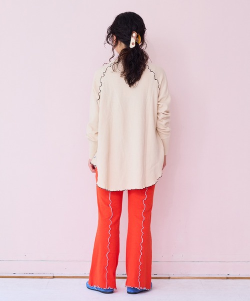 MARKEY'S（マーキーズ）の「ワッフルメローカットソー/おとな（Tシャツ/カットソー・レディース・オフホワイト/イエロー/杢グレー・160cm）」の16枚目の写真