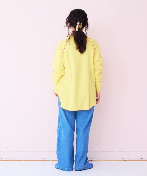 MARKEY'S（マーキーズ）の「ワッフルメローカットソー/おとな（Tシャツ/カットソー・レディース・オフホワイト/イエロー/杢グレー・160cm）」の4枚目の写真