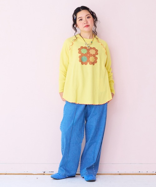 MARKEY'S（マーキーズ）の「ワッフルメローカットソー/おとな（Tシャツ/カットソー・レディース・オフホワイト/イエロー/杢グレー・160cm）」の22枚目の写真