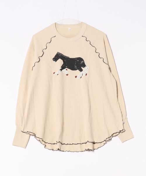 MARKEY'S（マーキーズ）の「ワッフルメローカットソー/おとな（Tシャツ/カットソー・レディース・オフホワイト/イエロー/杢グレー・160cm）」の11枚目の写真
