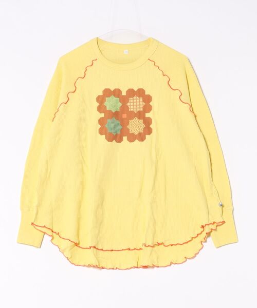 MARKEY'S（マーキーズ）の「ワッフルメローカットソー/おとな（Tシャツ/カットソー・レディース・オフホワイト/イエロー/杢グレー・160cm）」の19枚目の写真