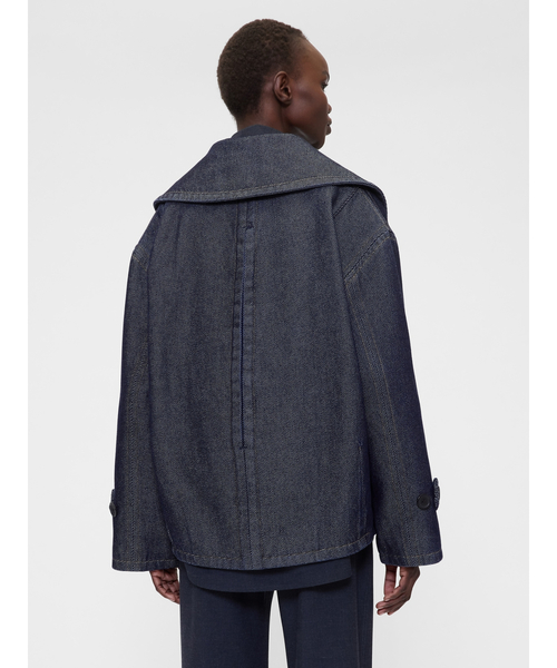 GapStudio(ギャップスタジオ)の「GapStudio デニム コクーンコート(ピーコート・レディース・インディゴブルー・XXS/L/M/S/XS)」の6枚目の写真