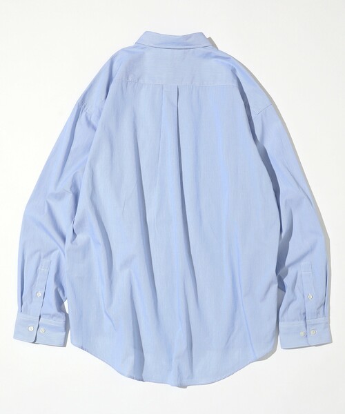 Firsthand(ファーストハンド)の「Firsthand/ファーストハンド リラックスフィット ランダム切り替え レギュラーシャツ / 長袖(シャツ/ブラウス・メンズ・ネイビー/ブルー・L/M)」の4枚目の写真