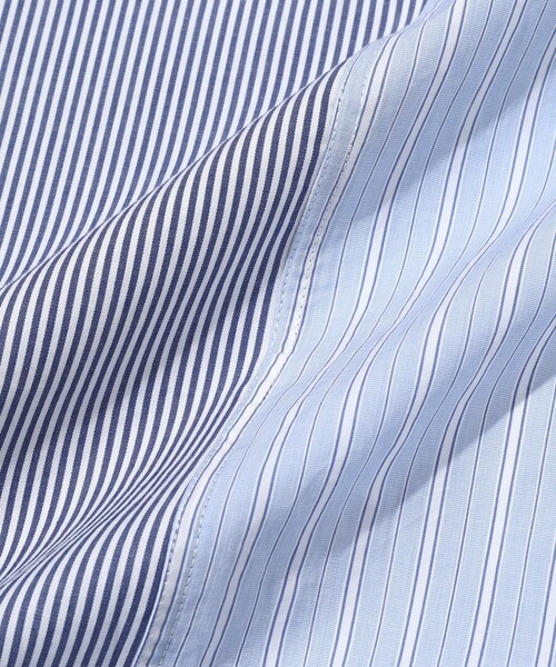 Firsthand(ファーストハンド)の「Firsthand/ファーストハンド リラックスフィット ランダム切り替え レギュラーシャツ / 長袖(シャツ/ブラウス・メンズ・ネイビー/ブルー・L/M)」の13枚目の写真