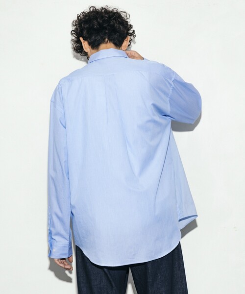 Firsthand(ファーストハンド)の「Firsthand/ファーストハンド リラックスフィット ランダム切り替え レギュラーシャツ / 長袖(シャツ/ブラウス・メンズ・ネイビー/ブルー・L/M)」の18枚目の写真