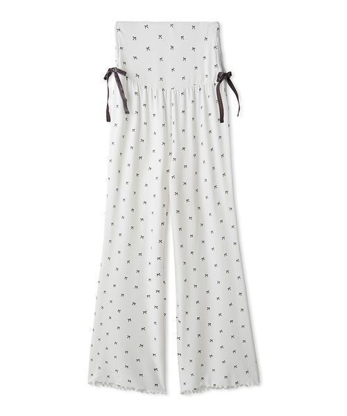 針抜きリボン柄ロングパンツ（ルームウェア/パジャマ）｜gelato pique