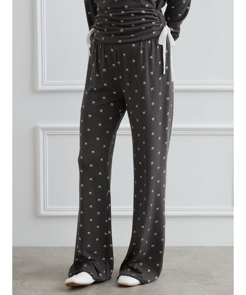 針抜きリボン柄ロングパンツ（ルームウェア/パジャマ）｜gelato pique