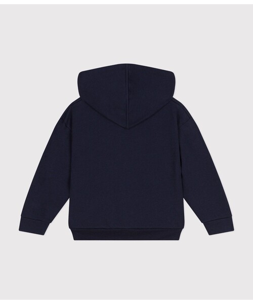 PETIT BATEAU（プチバトー）の「スウェットジップアップパーカ（パーカー・キッズ・ネイビー・3YEAR/4YEAR/5YEAR）」の3枚目の写真