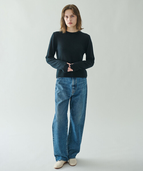 ADAWAS(アダワズ)の「ADAWAS |〈別注〉カシミヤ シアーセーター WOMEN(ニット/セーター・レディース・グリーン/ブラック/グレー/ピンク/アイボリー・ONE)」の18枚目の写真