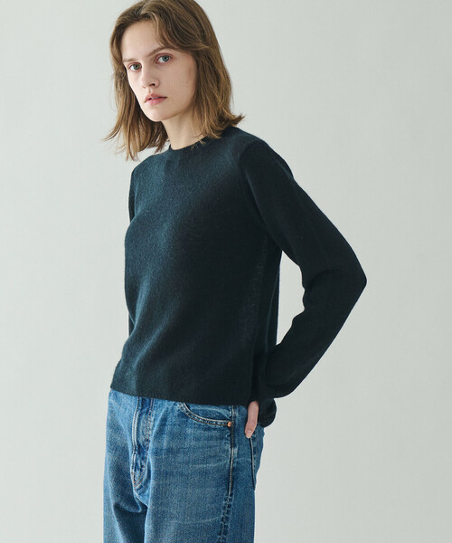 匿名配送 新品未使用 ADAWAS セミシアー クルーネックニット ADAWAS（アダワズ）の「ADAWAS | セミシアー クルーネックニット