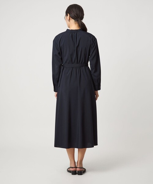 green label relaxing（グリーンレーベルリラクシング）の「ウエスト ベルト ロングスリーブ ワンピース マシンウォッシャブル（ワンピース・レディース・モカ/ネイビー/ライトグレー・FREE）」の22枚目の写真