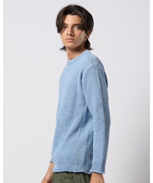 wjk（ダヴルジェイケイ）の「GIMA crew summer knit（ニット/セーター・メンズ・ライトグレー/ライトブルー/ライトベージュ・SMALL/MEDIUM/LARGE/X-LARGE）」の5枚目の写真