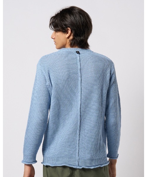 wjk（ダヴルジェイケイ）の「GIMA crew summer knit（ニット/セーター・メンズ・ライトグレー/ライトブルー/ライトベージュ・SMALL/MEDIUM/LARGE/X-LARGE）」の6枚目の写真