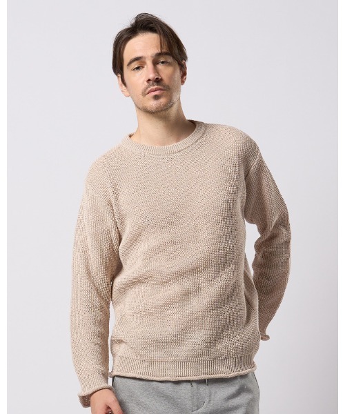 wjk（ダヴルジェイケイ）の「GIMA crew summer knit（ニット/セーター・メンズ・ライトグレー/ライトブルー/ライトベージュ・SMALL/MEDIUM/LARGE/X-LARGE）」の7枚目の写真