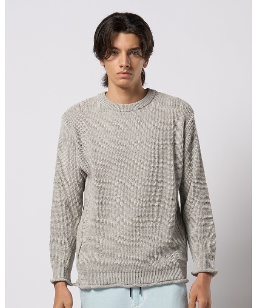 wjk（ダヴルジェイケイ）の「GIMA crew summer knit（ニット/セーター・メンズ・ライトグレー/ライトブルー/ライトベージュ・SMALL/MEDIUM/LARGE/X-LARGE）」の10枚目の写真