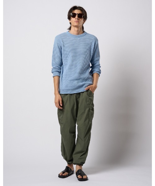 wjk（ダヴルジェイケイ）の「GIMA crew summer knit（ニット/セーター・メンズ・ライトグレー/ライトブルー/ライトベージュ・SMALL/MEDIUM/LARGE/X-LARGE）」の15枚目の写真