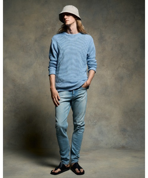 wjk（ダヴルジェイケイ）の「GIMA crew summer knit（ニット/セーター・メンズ・ライトグレー/ライトブルー/ライトベージュ・SMALL/MEDIUM/LARGE/X-LARGE）」の21枚目の写真