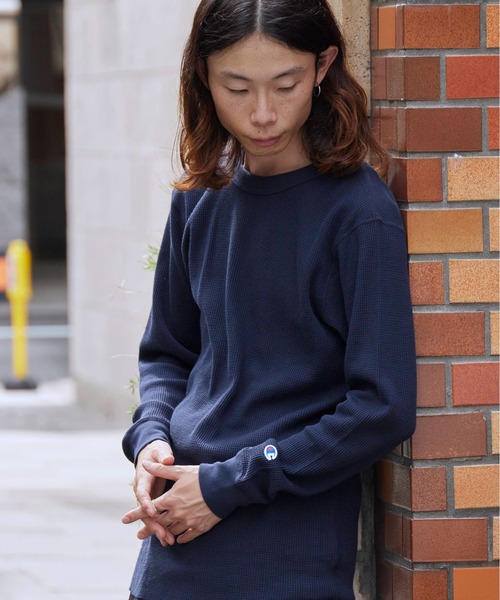 Champion(チャンピオン)の「Champion/チャンピオン LONG SLEEVE T-SHIRT ワッフルT(Tシャツ/カットソー・メンズ・ネイビー/オリーブ/ブラック/ホワイト・XL/L/M)」の4枚目の写真