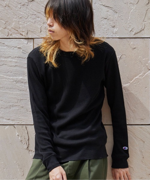 Champion(チャンピオン)の「Champion/チャンピオン LONG SLEEVE T-SHIRT ワッフルT(Tシャツ/カットソー・メンズ・ネイビー/オリーブ/ブラック/ホワイト・XL/L/M)」の20枚目の写真