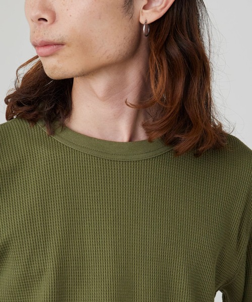 Champion(チャンピオン)の「Champion/チャンピオン LONG SLEEVE T-SHIRT ワッフルT(Tシャツ/カットソー・メンズ・ネイビー/オリーブ/ブラック/ホワイト・XL/L/M)」の8枚目の写真